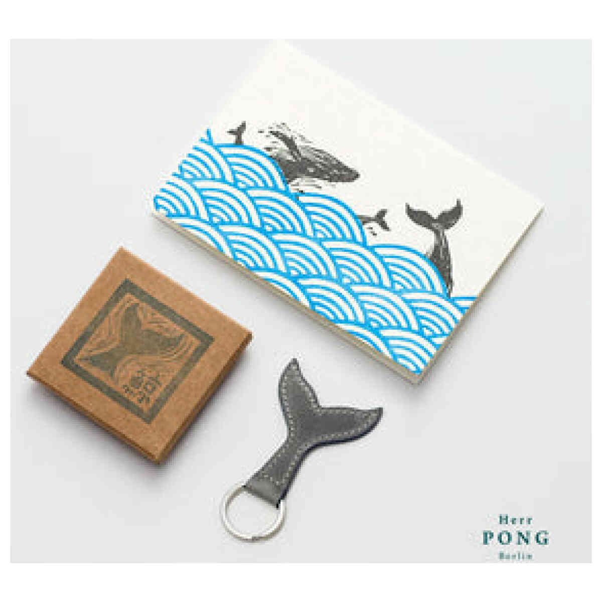 The Whale Tail Leather Keychain - Bild 3