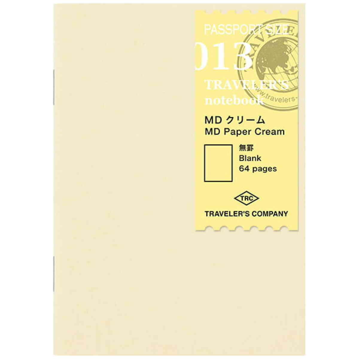Traveler’s Notebook, 013. MD Papper Cream Refill Passport Size
