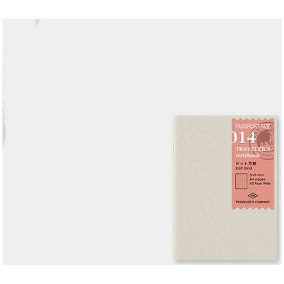 Traveler’s Notebook, 014. MD Paper White Dot Grid 5x5 mm Refill Passport Size