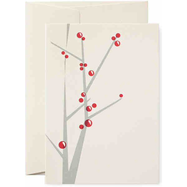 Holly greeting card