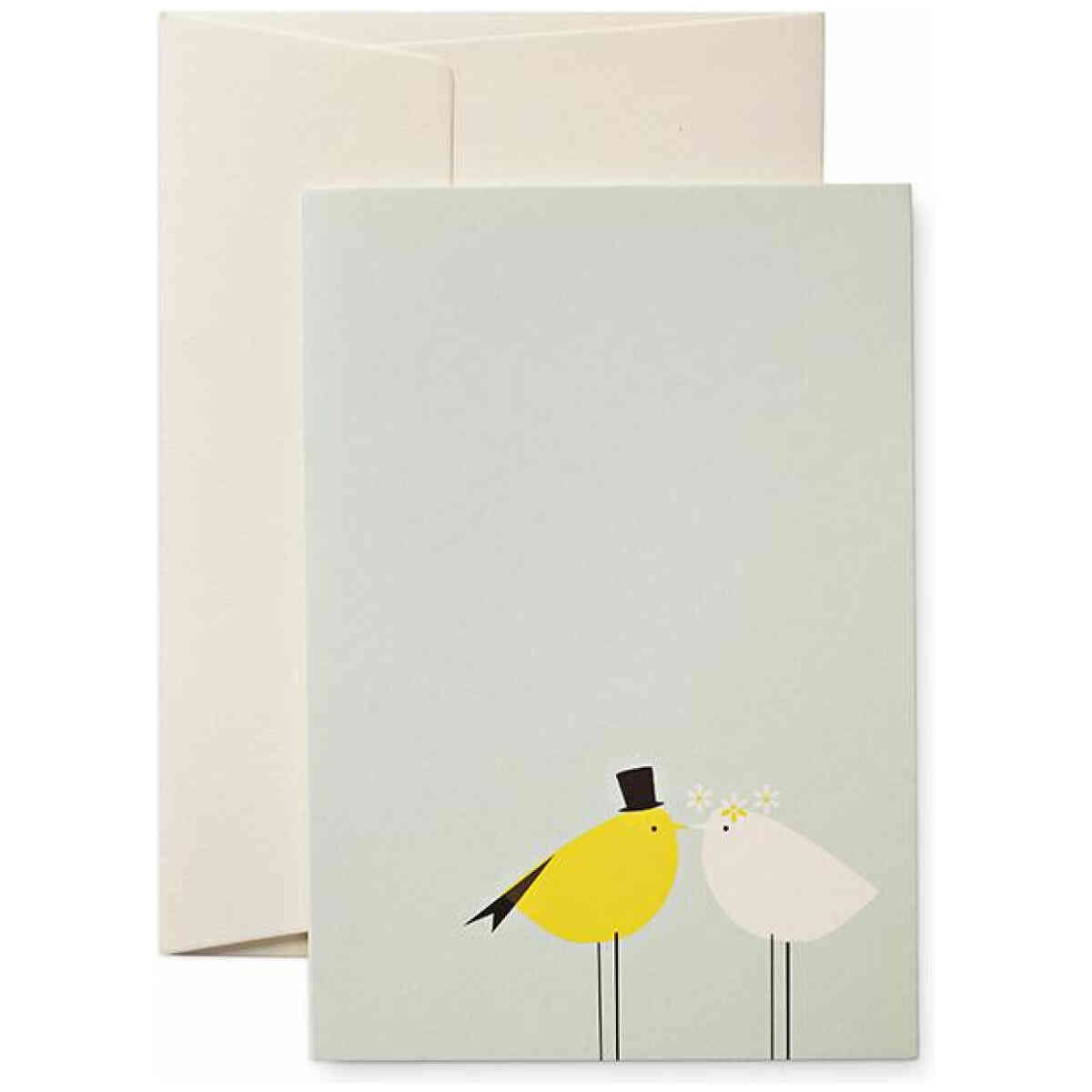 Bird wedding greeting card