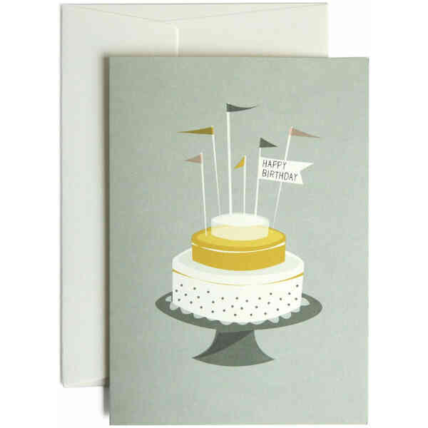 Birthday cake greeting card