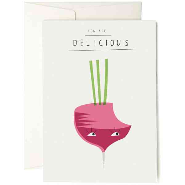Radish greeting card