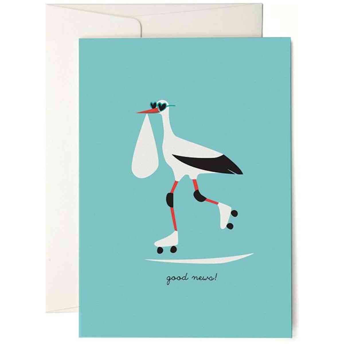 Stork greeting card