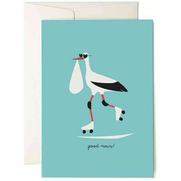 Stork greeting card