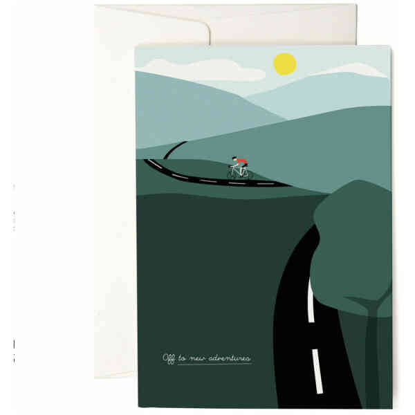 Cycling greeting card