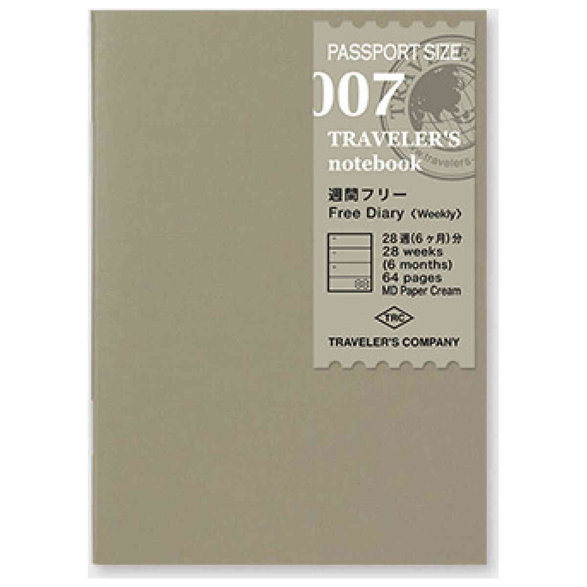 Traveler’s Notebook, 007. Free Diary Week - Passport Size