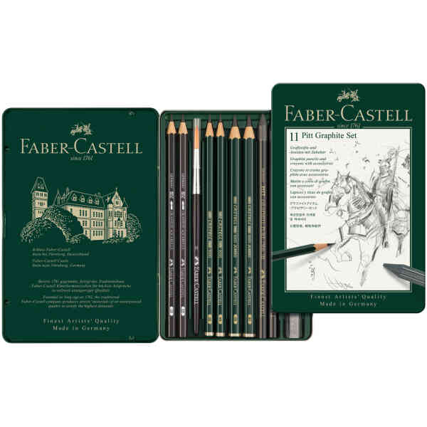 Pitt Graphite Metalletui 11 delar