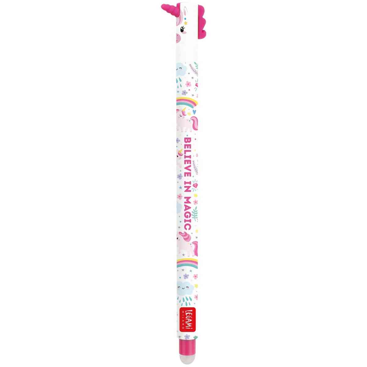 Erasable gel pen, Unicorn, rosa, gelpenna med utsuddbart bläck