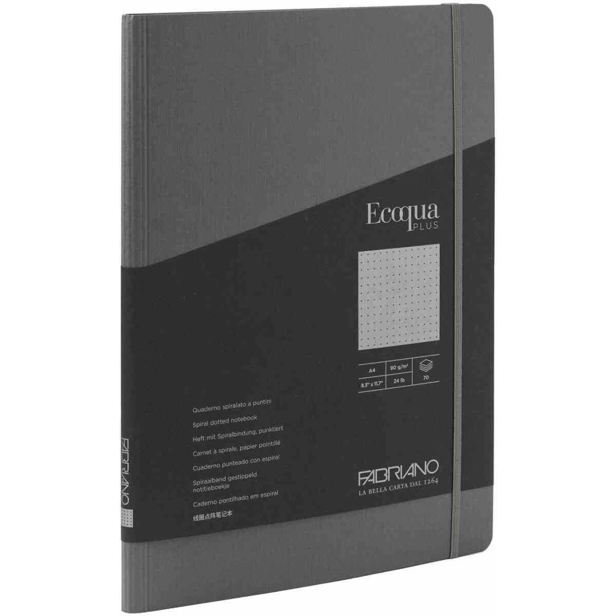 Ecoqua Plus hidden spiral notebook A4 Dotted