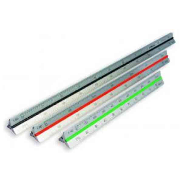 Liten Aluminiumskala 20cm 1:10/20/25//50/100/125