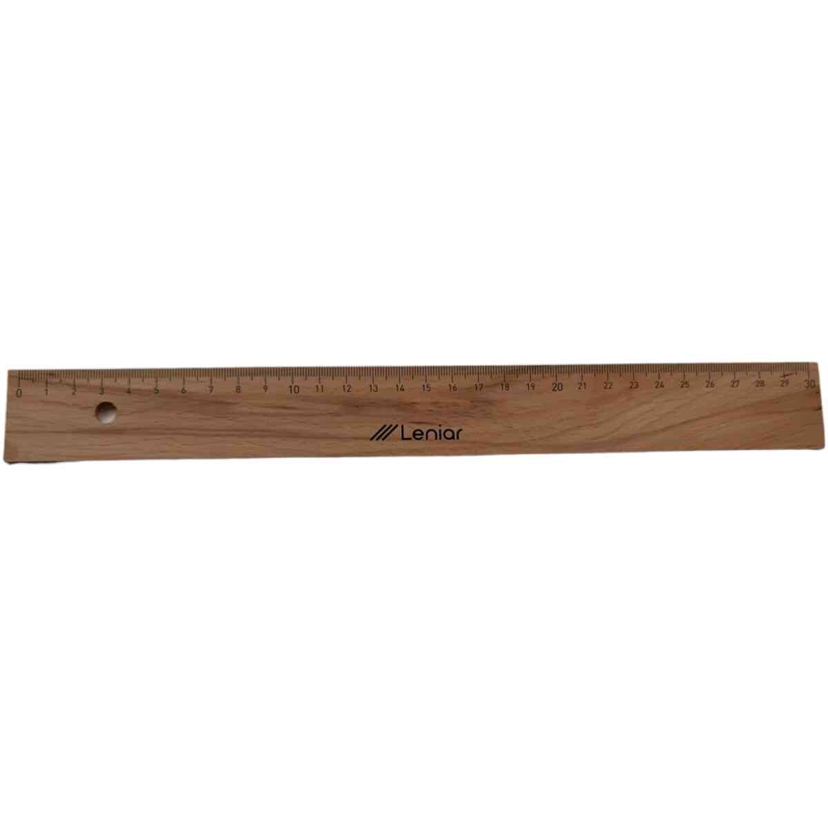 Wooden Ruler 30cm With Metal Edge