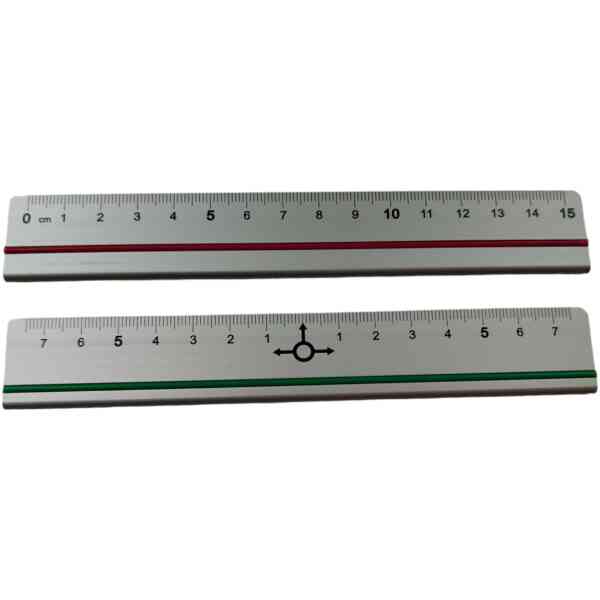 Aluminum Ruler 15cm - 2 Sides Printed