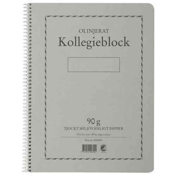 Kollegieblock A4 90g 70 blad olinj TF