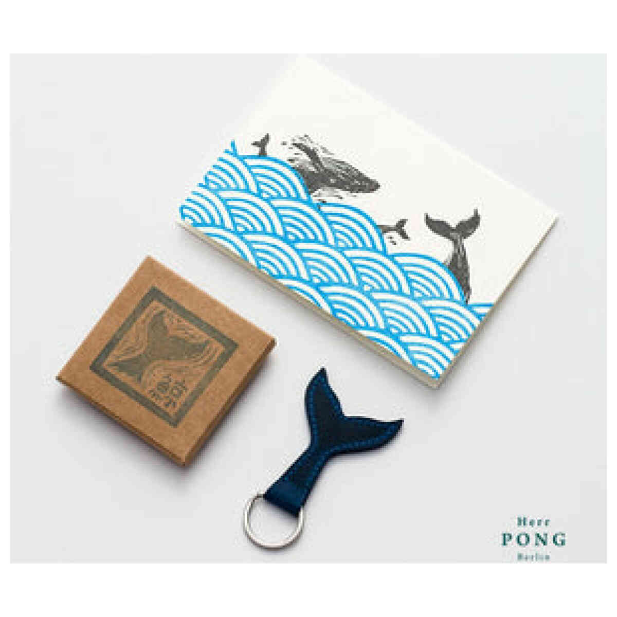The Whale Tail Leather Keychain - Bild 4