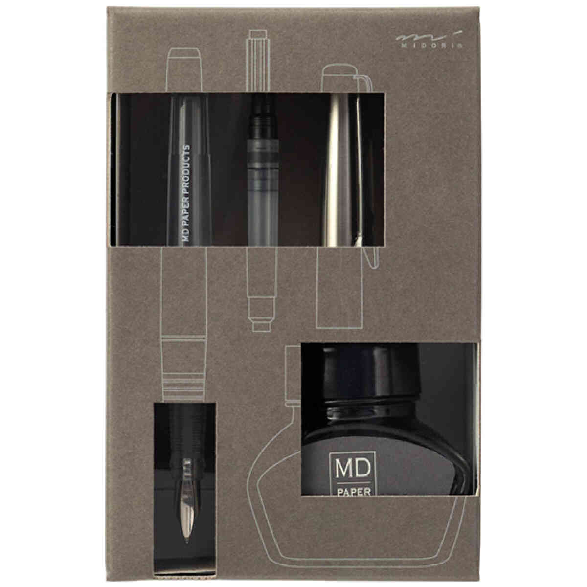 70th Anniversary Limited MD reservoarpenna med bläckflaska(Grå)