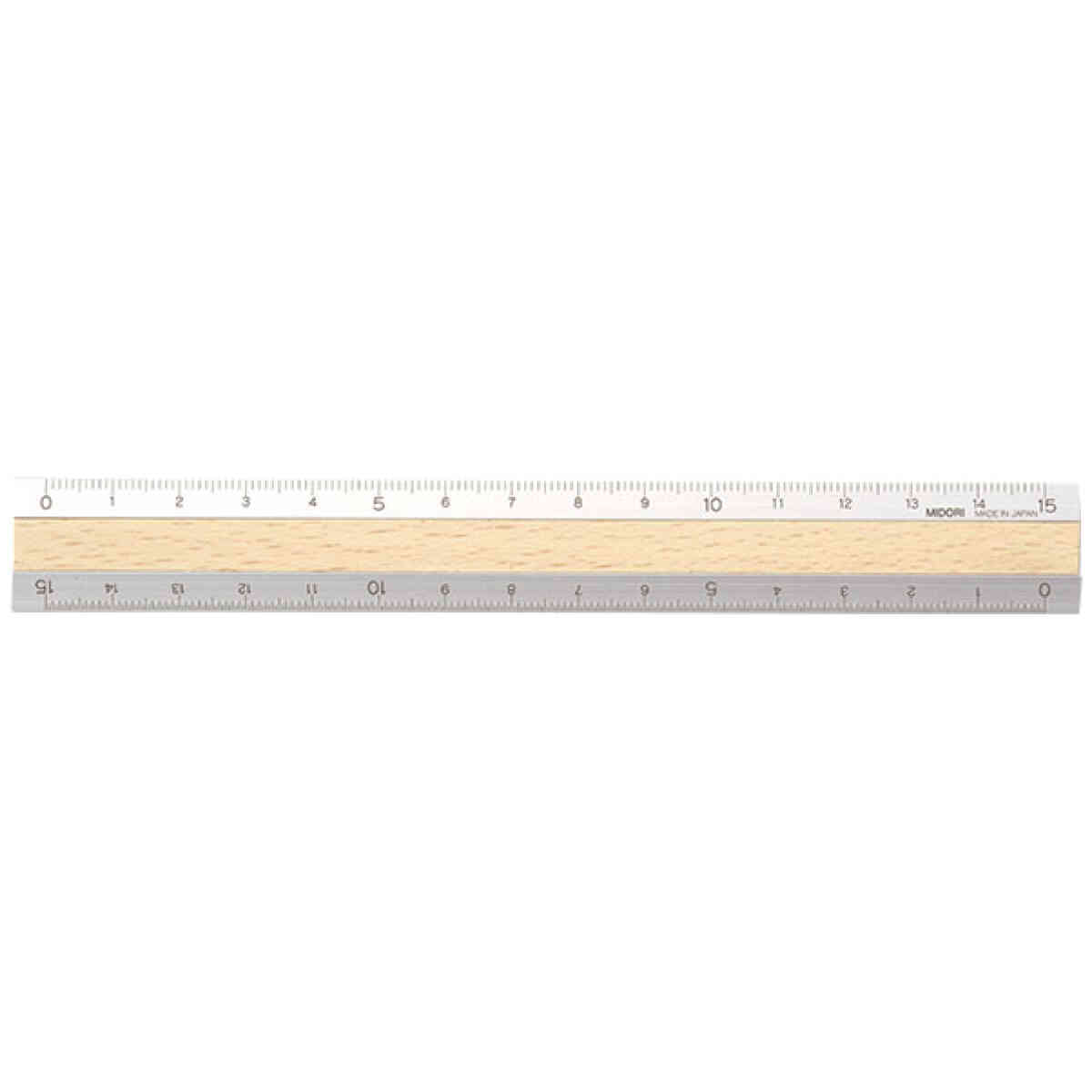 CL Stationery & AL Rulers - Wooden Ruler <15cm> Light Brown