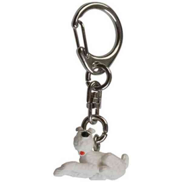 Milou liggande - 3 cm nyckelring