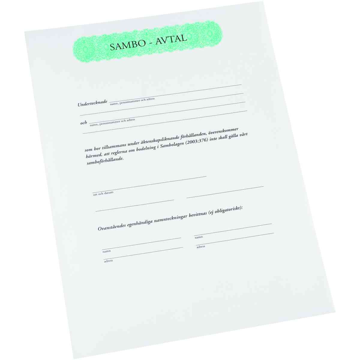 Sambo-avtal m förtext