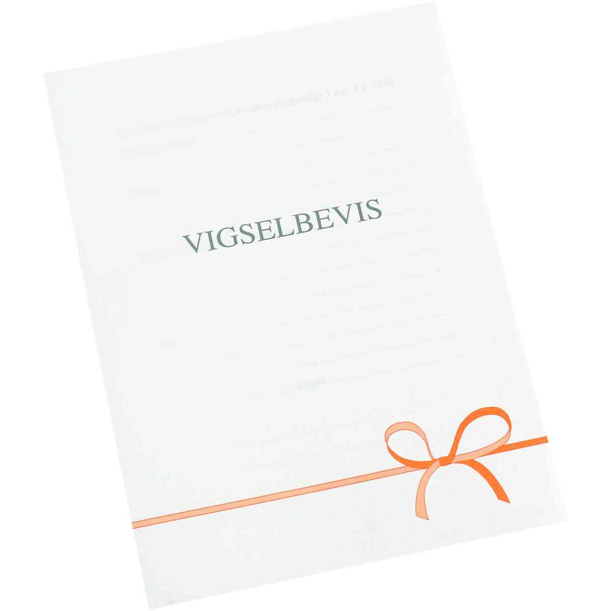 Vigselbevis borg. vigsel