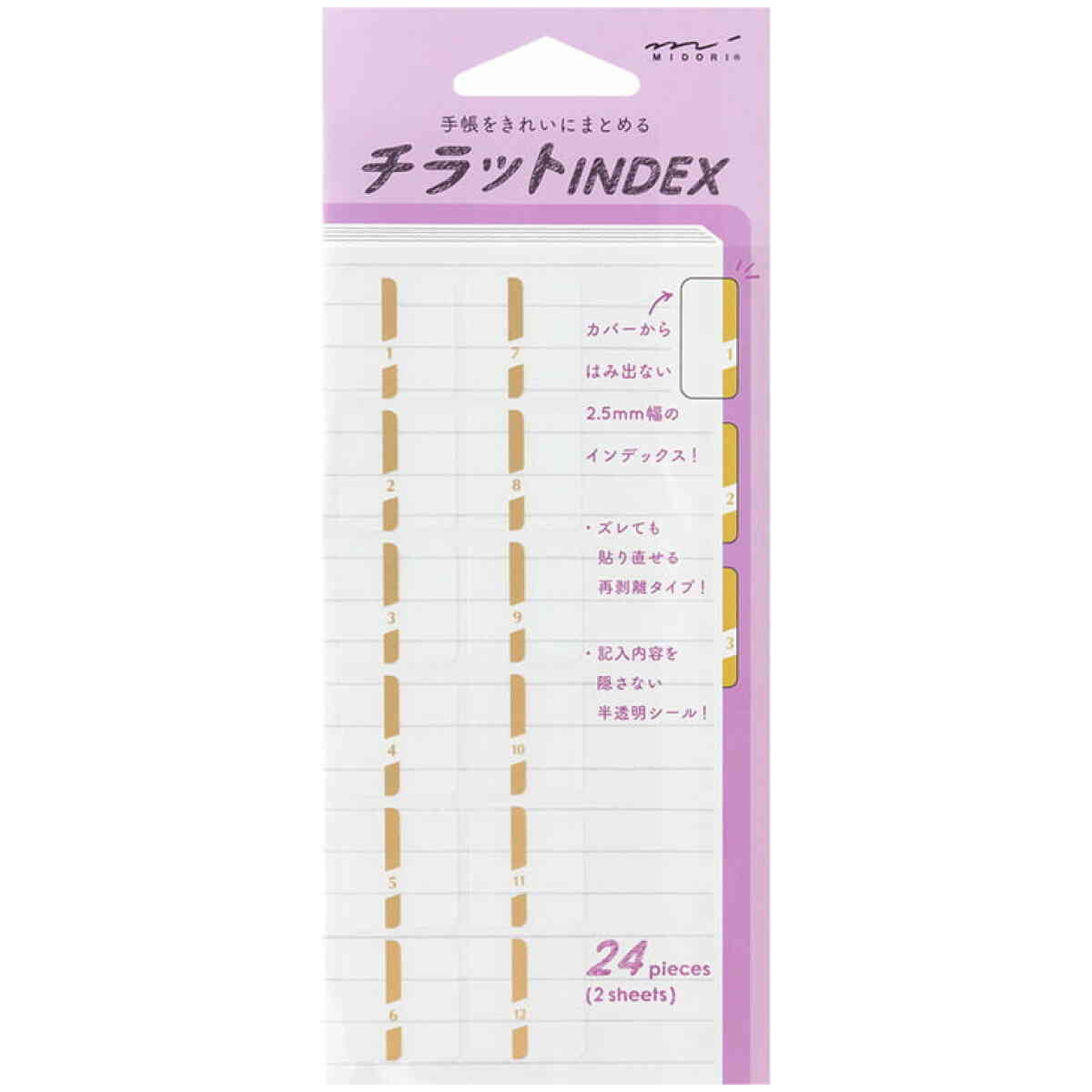 Index Label Chiratto Number Gold