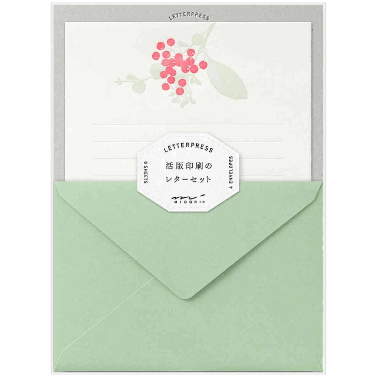 Letterpress - Letter set - Bouquet Red