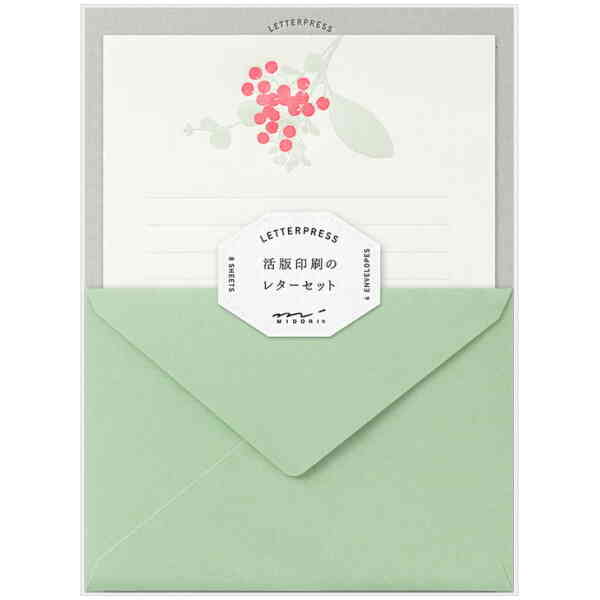 Letterpress - Letter set - Bouquet Red
