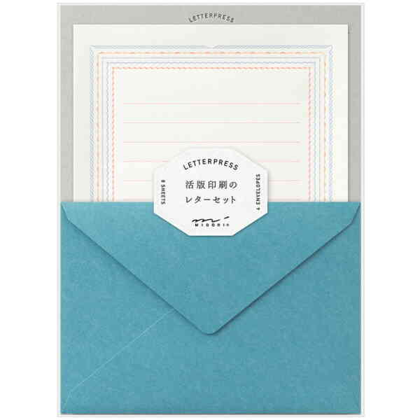 Letterpress - Letter set - Frame Blue