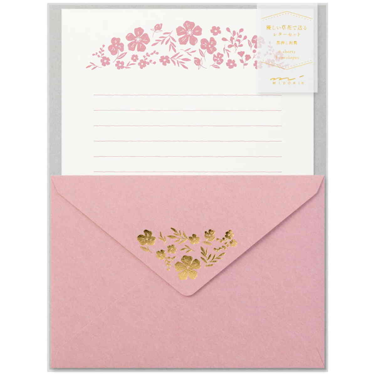 Letter Set Foil-Stamped Envelopes - Flowers