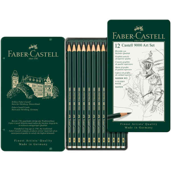 Castell 9000 Blyertspenna Set/8B-2H