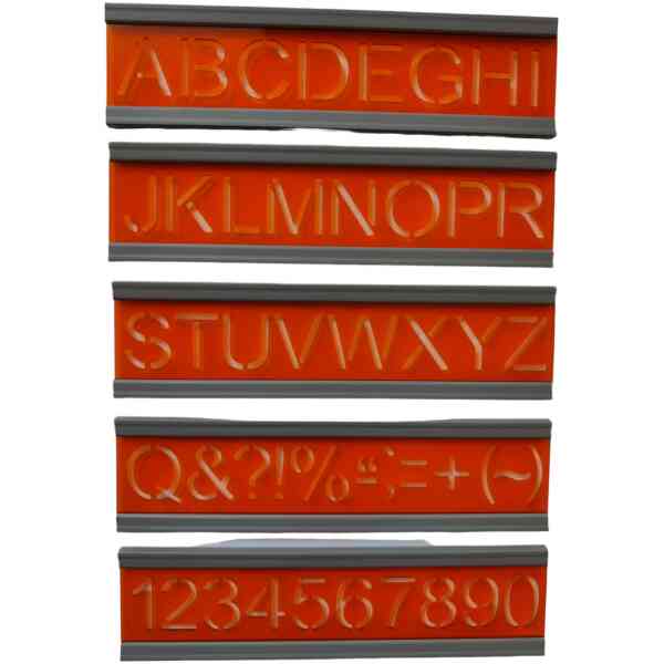 Set Of Letters 15mm Orange
