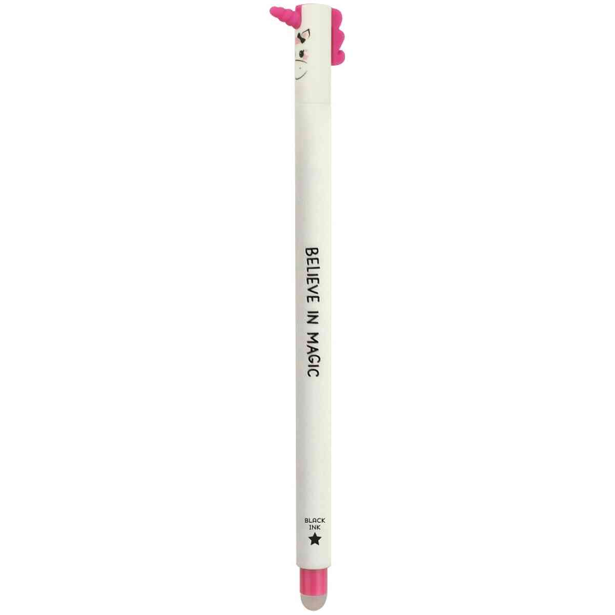 Erasable gel pen, Unicorn, svart, gelpenna med utsuddbart bläck