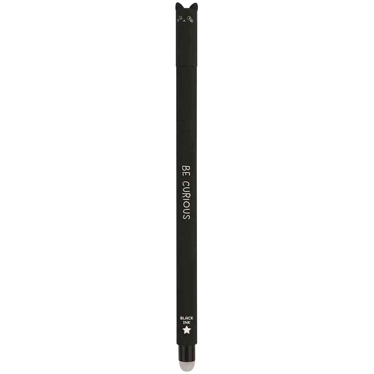 Erasable gel pen, Cat, svart, gelpenna med utsuddbart bläck