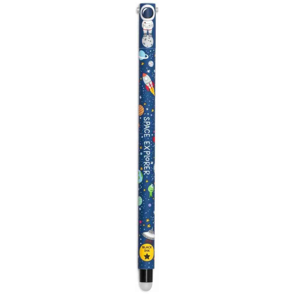 Erasable gel pen, Astronaut, svart, gelpenna med utsuddbart bläck