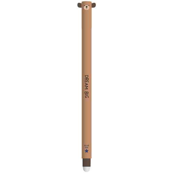 Erasable gel pen, Bear, blå, gelpenna med utsuddbart bläck