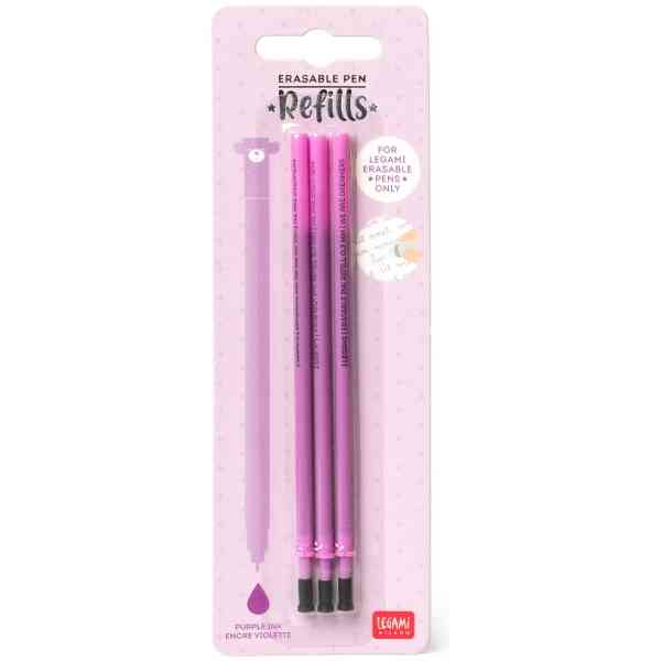 Refills för Erasable gel pens, 3 st., lila