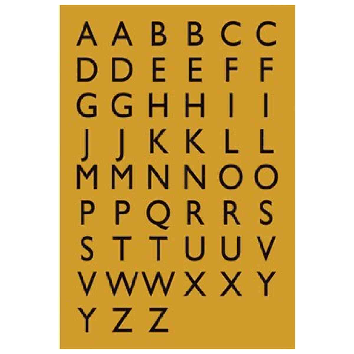 Herma etikett bokstäver A-Z 13x12 Svart/Guld