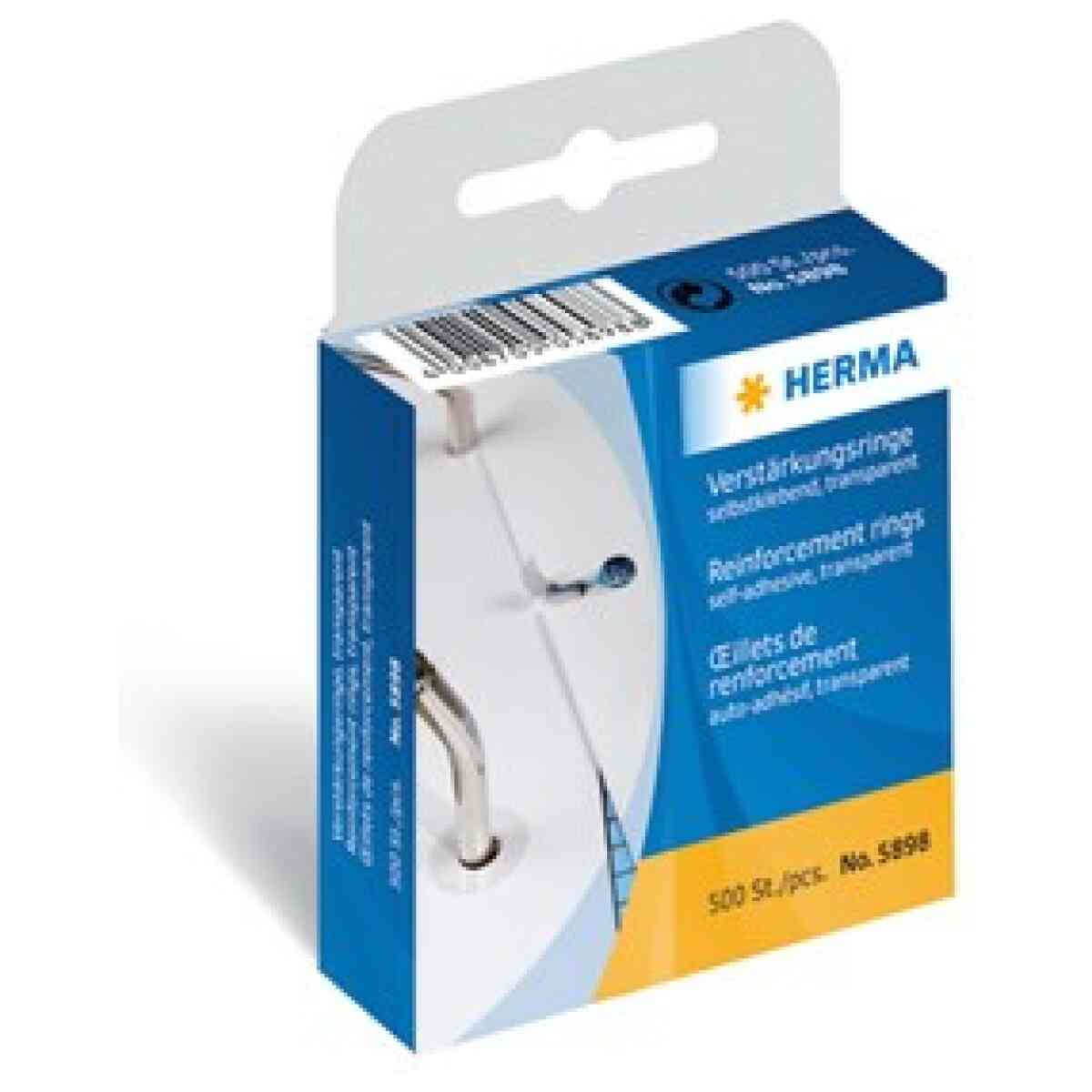 Herma hålförstärkare film ø12 transp (500)