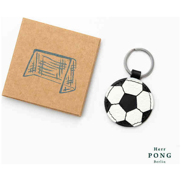 Mini Football Leather Keychain