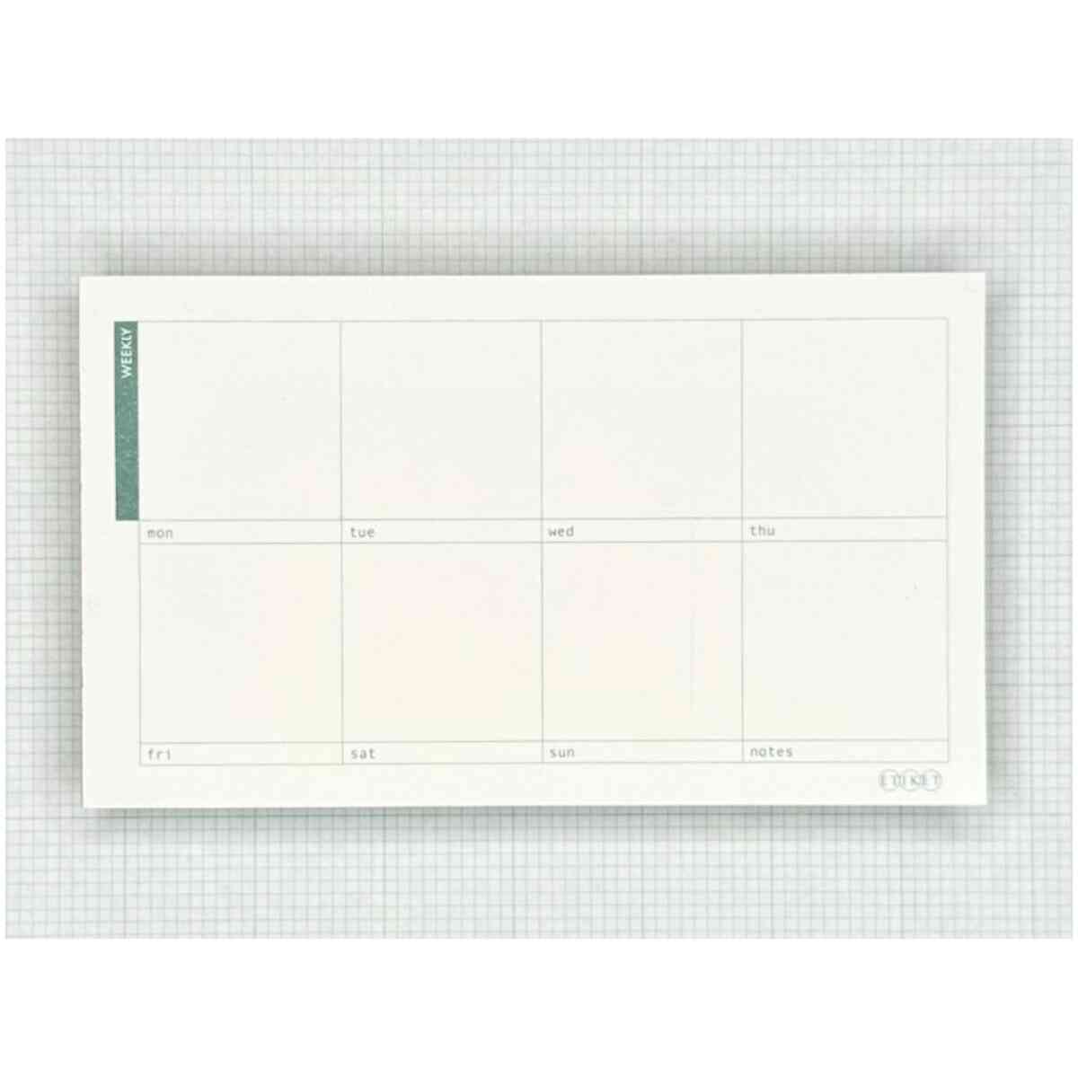 Etiket Small Notepad Weekly