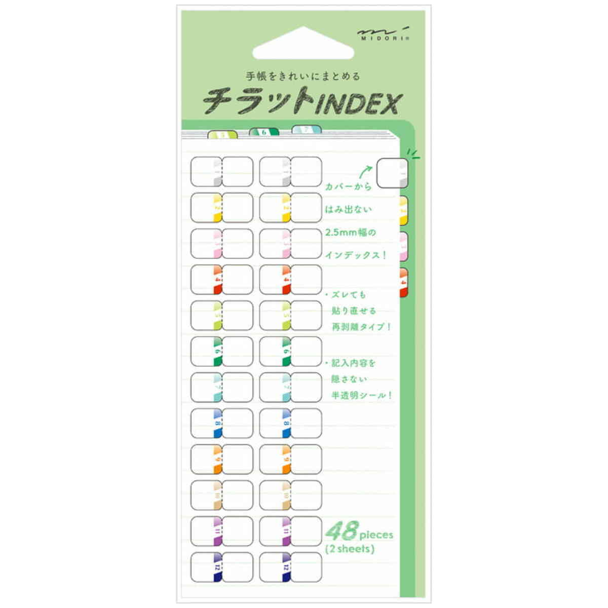 Index Label Chiratto Number Color