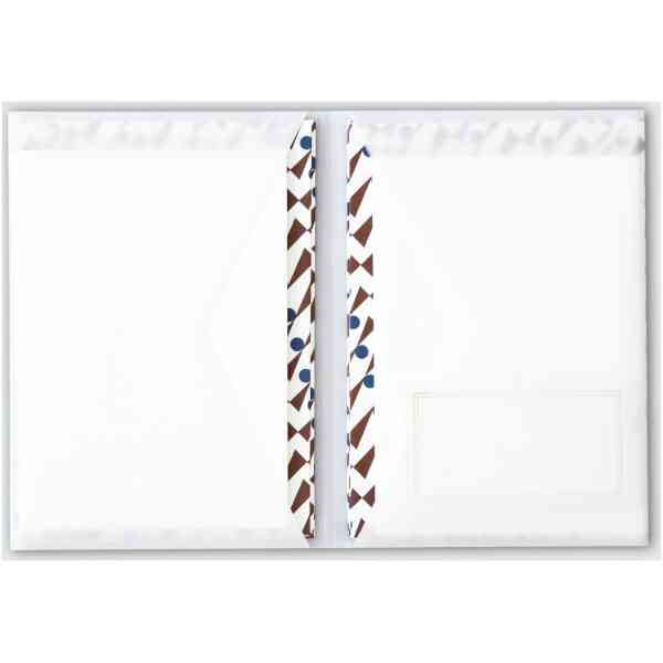 Letter Writing Set - Enid-tryck i brunt/blått