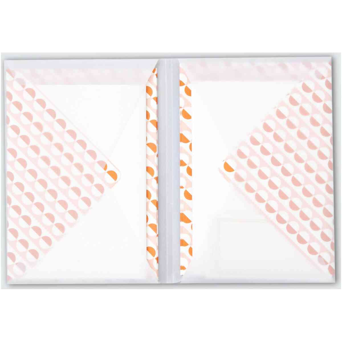 Brevskrivset - Sophie tryck i rosa/orange
