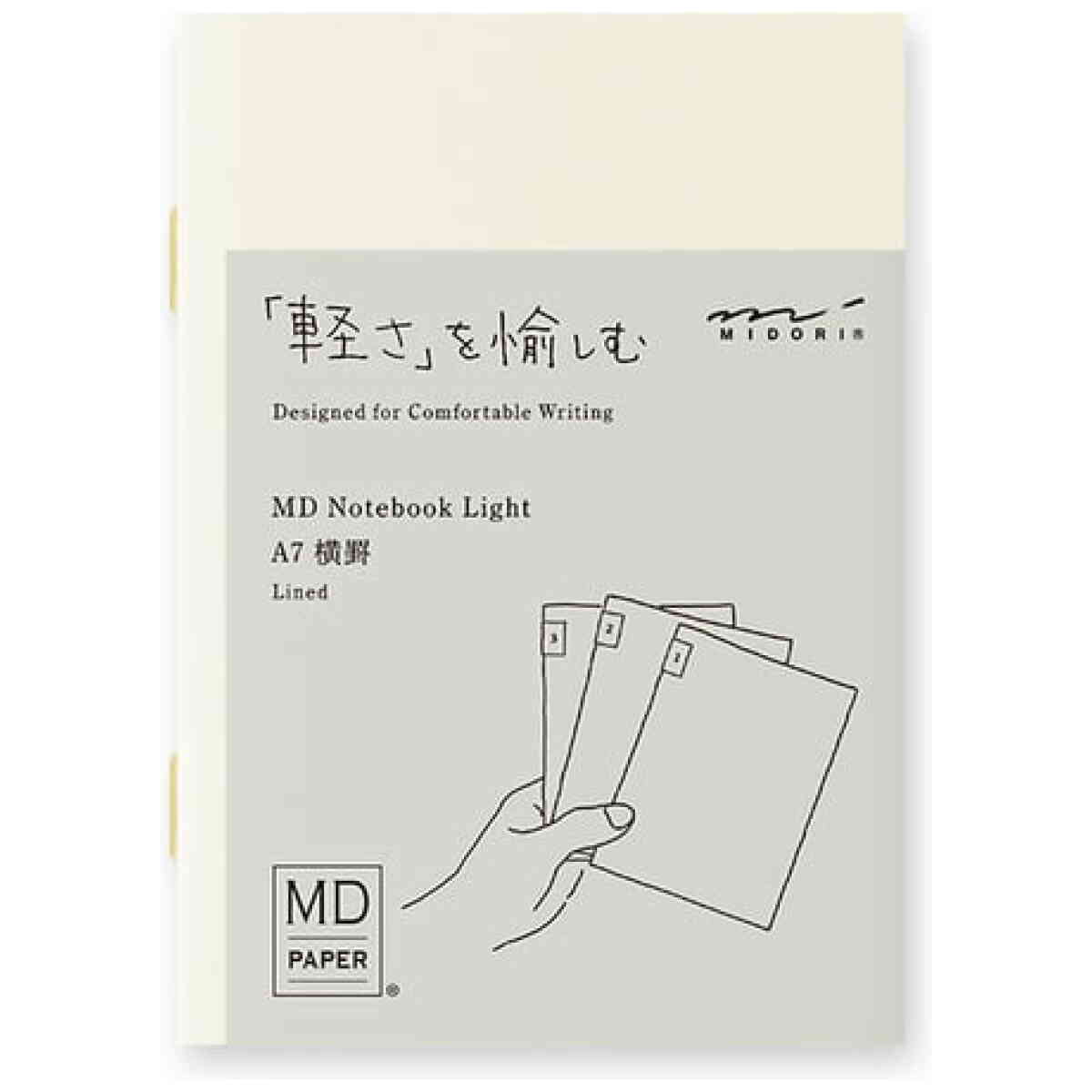 MD NotebookLightA7Lined3pcsPack