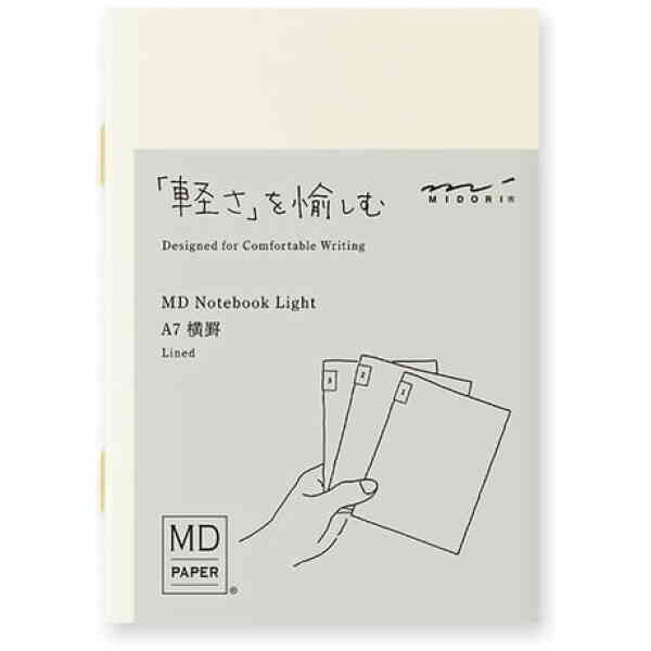 MD Notebook Light A7 Lined 3pcs Pack