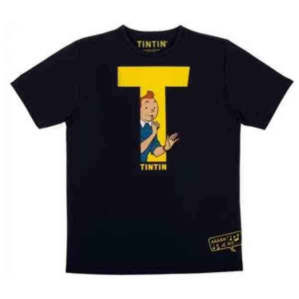 T-shirt Tintin ''T'' - Svart