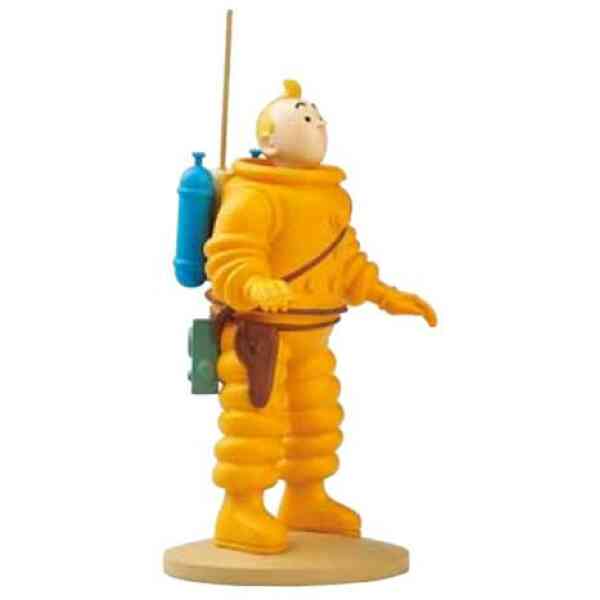 Tintin i rymddräkt - Staty i resin - 12 cm