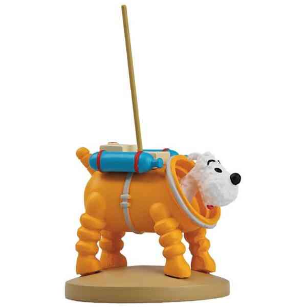 Milou i rymddräkt - Staty i resin - 9 cm