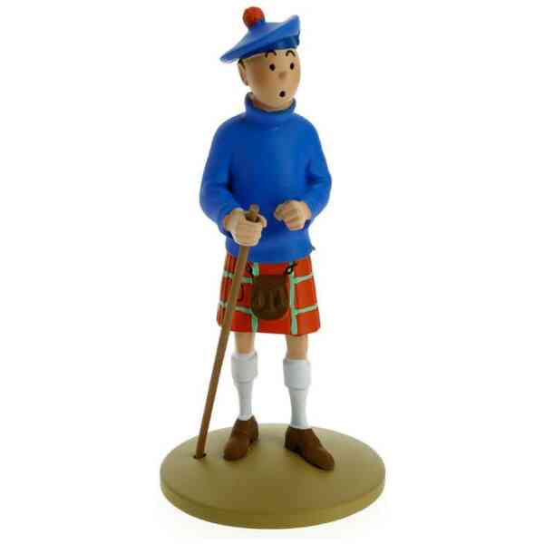 Tintin i Kilt - Staty i resin - 12 cm
