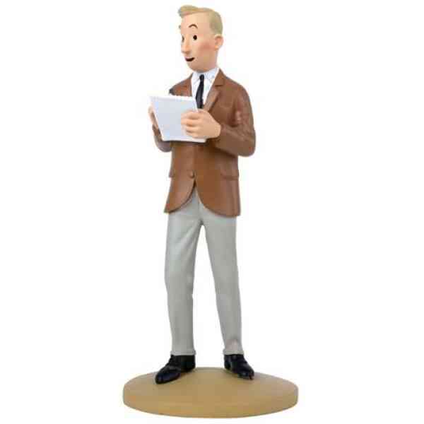 Hergé reporter - Staty i resin - 12 cm